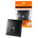 Розетка компьютерная встраиваемая Tdm electric Лама SQ1815-0616 RJ45 цвет графит
