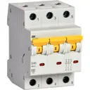 Автоматический выключатель Iek ВА47-60МА 3P D40 А 6 кА MVA33-3-040-D