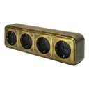 Розетка накладная Svet EV0311-0069 с заземлением цвет черная бронза