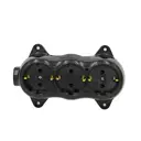 Розетка тройная накладная Svet SV0302-0024 с заземлением цвет черный
