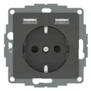 Розетка USB Schneider Electric MTN2366-0414 цвет антрацит