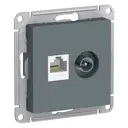 Розетка ТВ Schneider Electric Atlas ATN000789 RJ45 цвет грифель