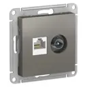 Розетка ТВ Schneider Electric Atlas ATN000989 RJ45 цвет сталь