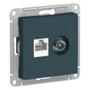 Розетка ТВ Schneider Electric Atlas ATN000889 RJ45 цвет изумруд