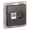 Розетка ТВ Schneider Electric Atlas ATN000689 RJ45 цвет мокко