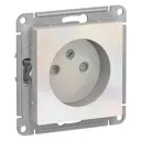 Розетка Schneider Electric Atlas ATN000449 без заземления со шторкой цвет жемчуг