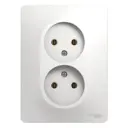 Розетка двойная встраиваемая Schneider electric Glossa GSL000120 цвет белый