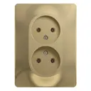 Розетка двойная Schneider Electric Glossa GSL000420 без заземления цвет титан