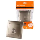 Розетка встраиваемая Tdm electric Лама SQ1815-0716 цвет бронза