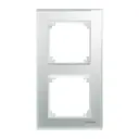 Рамка для розеток и выключателей Schneider electric M-Elegance Merten Systeme M 2 поста стекло цвет белый кристалл