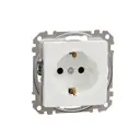 Розетка встраиваемая Schneider electric Sedna SDD111022 с заземлением со шторками цвет белый