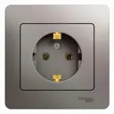Розетка Schneider Electric GlossaGSL001242 цвет платина