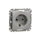 Розетка Schneider Electric Sedna с заземлением 16А Design алюминий
