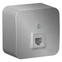 Розетка телефонная накладная Systeme electric Blanca BLNIA011003 RJ11 цвет алюминий 2 шт.