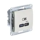 Розетка USB встраиваемая Systeme electric Glossa GSL000227 цвет бежевый