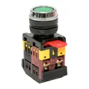 Кнопка EKF PROxima ABLFS-22 с подсветкой NO+NC 230 В цвет зеленый