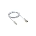 Кабель USB-Type-C Rexant 2.4 A нейлон 1 м цвет серебряный