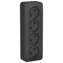 Розетка четверная накладная Schneider electric Blanca BLNRA000416 цвет антрацит