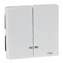Клавиша двойная Schneider Electric Merten Systeme M с окошком для световой индикации цвет полярно-белый