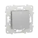 Выключатель встраиваемый Schneider electric Unica NU526230 1 клавиша цвет алюминий