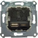Розетка встраиваемая Schneider electric No name MTN4366-0110 цвет алюминий