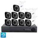 Комплект для видеонаблюдения AHD PS-link 9 камер для улицы 2Мп цвет белый