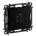 Розетка USB двойная встраиваемая Legrand Valena life 756307 type C-С цвет антрацит