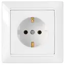 Розетка встраиваемая Bylectrica Стиль РС16-315 с заземлением цвет белый