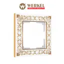 Рамка для розеток и выключателей Werkel Antik 1 пост цвет белое золото