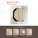 Выключатель встраиваемый Arte milano 202.30-3.shampan 3 клавиши цвет шампань