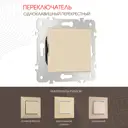 Переключатель перекрёстный Arte milano 203.34-1.shampan 1 клавиша цвет шампань
