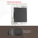 Выключатель перекрёстный встраиваемый Arte milano 206.34-1.black 1 клавиша цвет черный