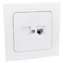 Розетка телефонная встраиваемая Bylectrica Аструм ТР4-5501 цвет белый