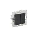 Выключатель встраиваемый Iek Skandy SK-V22-1-10-K02 2 клавиши с подсветкой цвет черный