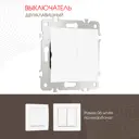 Выключатель встраиваемый Arte milano 385643 2 клавиши цвет белый