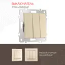 Выключатель встраиваемый Arte milano 385705 3 клавиши цвет шампань