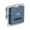 Розетка USB встраиваемая Systeme electric AtlasDesign ATN000727 цвет грифель