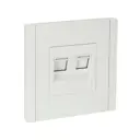Розетка компьютерная двойная встраиваемая Iek Forte&Piano FP-K20-1-K01 RJ45 Cat 5E цвет белый