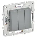 Выключатель встраиваемый Iek Skandy SK-V30-0-10-K03 3 клавиши цвет серый