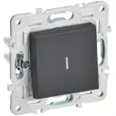 Выключатель встраиваемый Iek Skandy SK-V10-1-10-K48 1 клавиша с подсветкой цвет титан