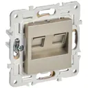 Розетка компьютерная встраиваемая Iek Skandy SK-K20-1-K37 RJ45 Cat 5E цвет шампань