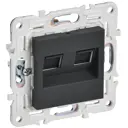 Розетка компьютерная встраиваемая Iek Skandy SK-K20-1-K53 RJ45 Cat 5E цвет графит