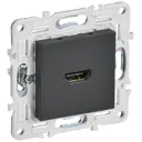 Розетка HDMI встраиваемая Iek Skandy SK-H10-K53 цвет графит