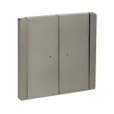 Выключатель проходной встраиваемый Iek Forte&Piano FP-V22-1-10-1-K46 2 клавиши с подсветкой цвет сталь
