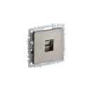 Розетка компьютерная встраиваемая Iek Brite BR-K10-2-K37 RJ45 Cat 6 цвет шампань
