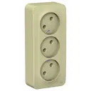 Розетка тройная накладная Systeme electric Blanca BLNRA000317 цвет бежевый
