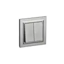 Выключатель встраиваемый Iek Brite BR-V20-0-10-K46-F 2 клавиши цвет сталь