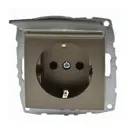 Розетка встраиваемая Mono electric Despina-Larissa 500-002321-118 с заземлением и крышкой цвет бронза