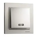 Выключатель встраиваемый Mono electric Despina 102-212125-101 1 клавиша с подсветкой цвет серебро