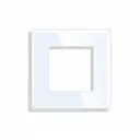 Рамка для розеток и выключателей Tawoia 1 пост стекло цвет белый
